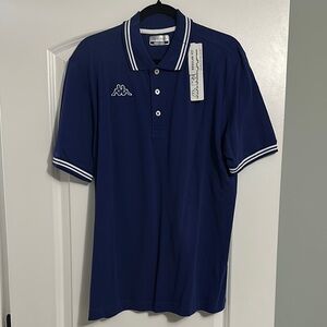 BRAND NEW Kappa Blue Polo Shirt with White Trim
